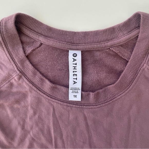 Athleta Women's Mauve Dusty Purple Longsleeve Mindset Sweatshirt Size 1X - Picture 4 of 8